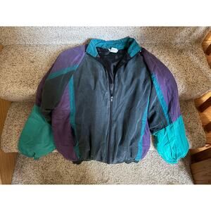 Vintage Silk Express mens medium zip up jacket